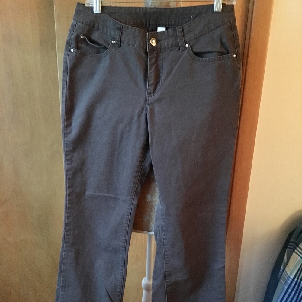 🌹3/$25🌹Chico’s Brown 5 Pocket Pants, size 0.5 - Picture 2 of 7